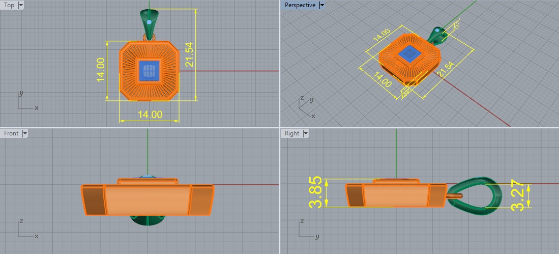 Pendant princess Model 6906 3D print model_5