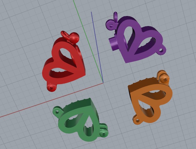 Heart pendant Model 6895 3D print model_4