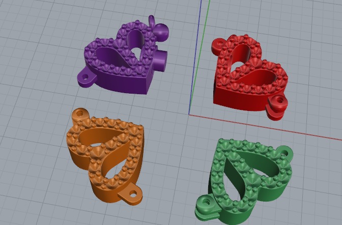 Heart pendant Model 6895 3D print model_2