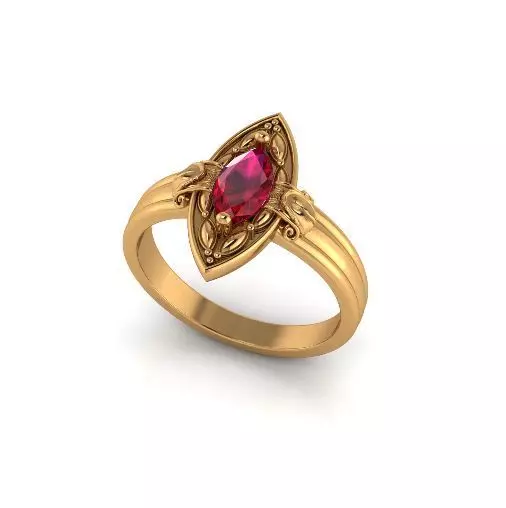 Ring marquise Model 6874 3D print model_0