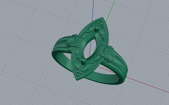 Ring marquise Model 6874 3D print model_2