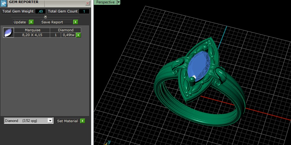 Ring marquise Model 6874 3D print model_7