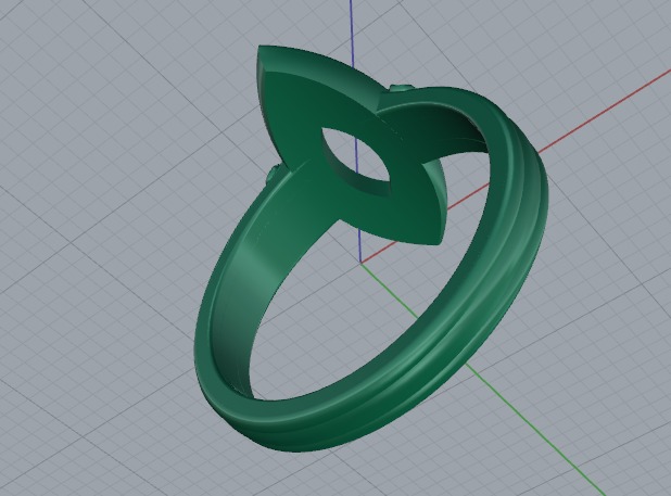 Ring marquise Model 6874 3D print model_4
