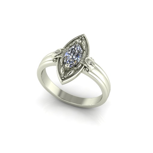 Ring marquise Model 6874 3D print model_1