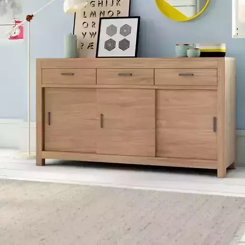 Wide Drawer Teak Sideboard