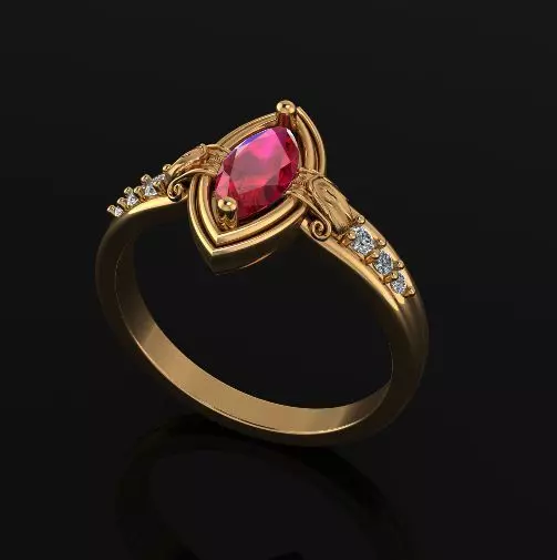 Ring marquise Model 6947 3D print model_0
