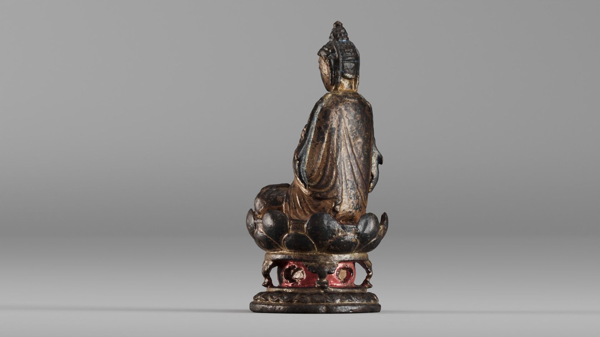 001580 Buddha Vairocana statue 11th century 3D model_9