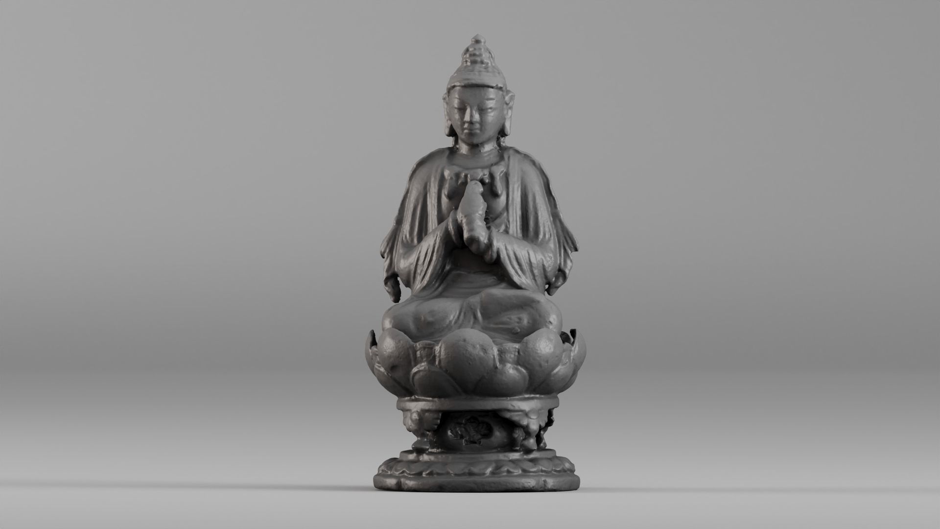001580 Buddha Vairocana statue 11th century 3D model_1