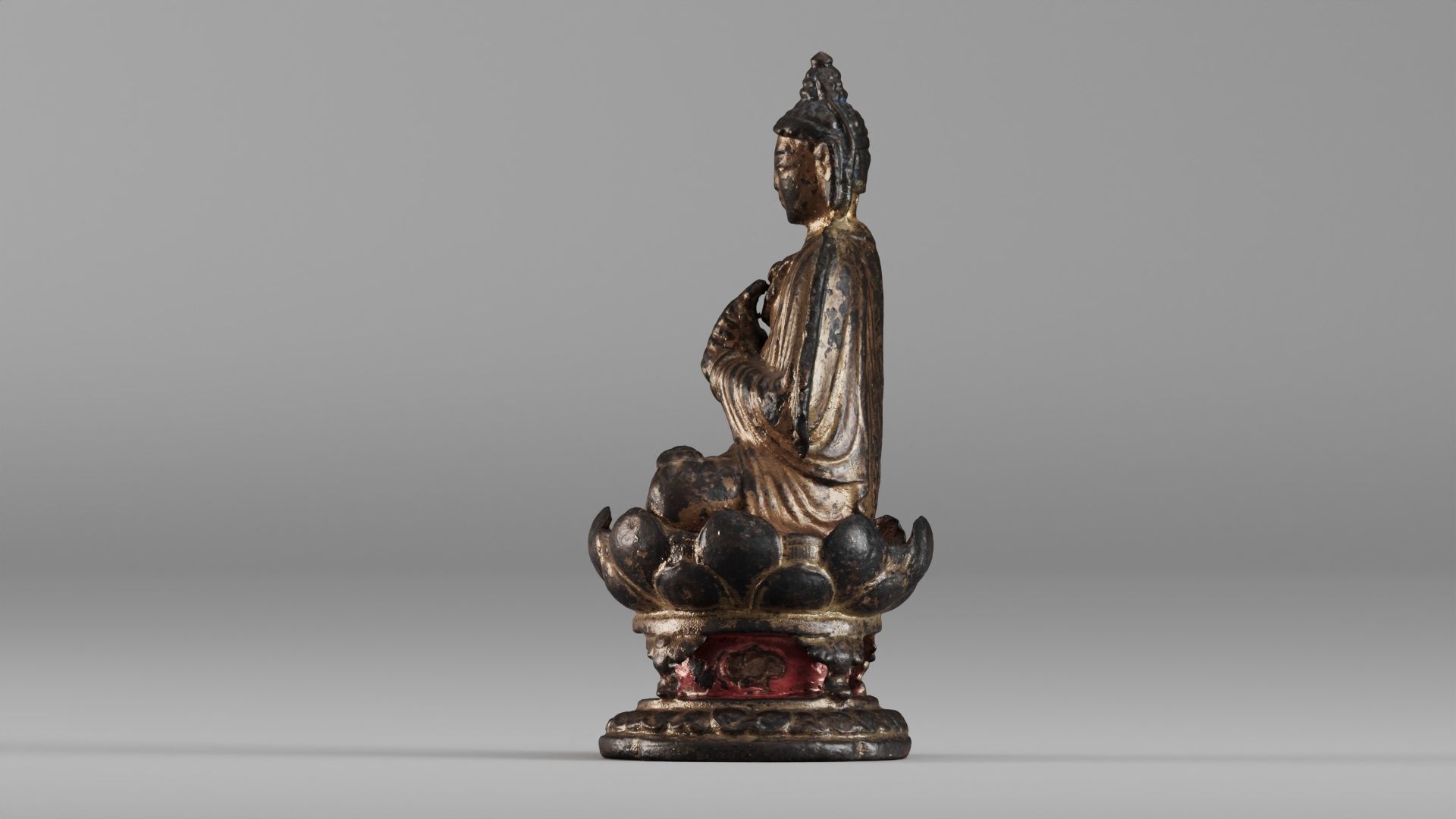 001580 Buddha Vairocana statue 11th century 3D model_7