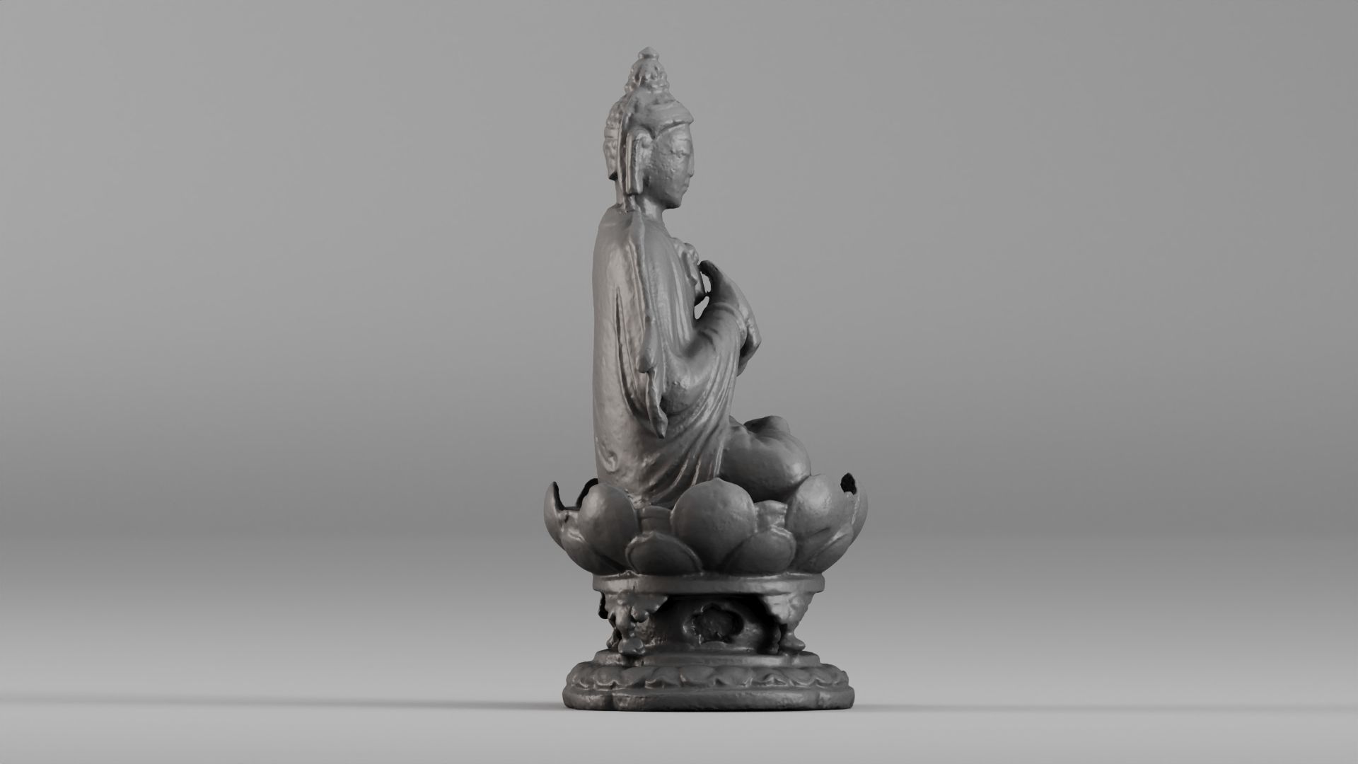 001580 Buddha Vairocana statue 11th century 3D model_15
