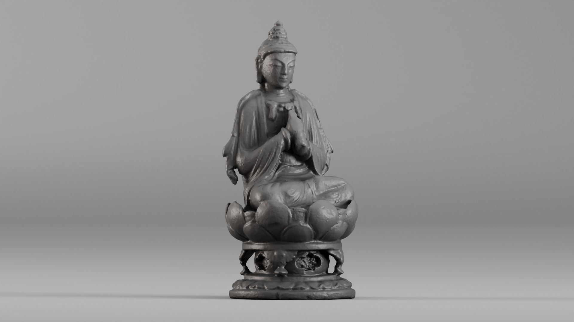 001580 Buddha Vairocana statue 11th century 3D model_18