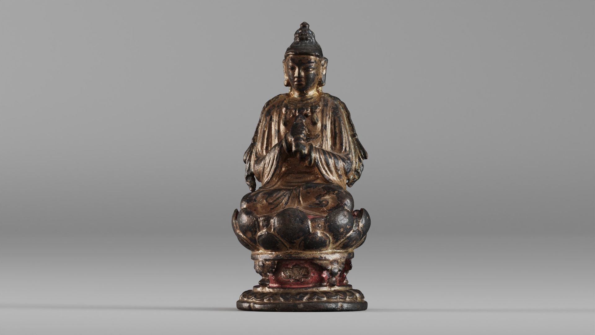 001580 Buddha Vairocana statue 11th century 3D model_2