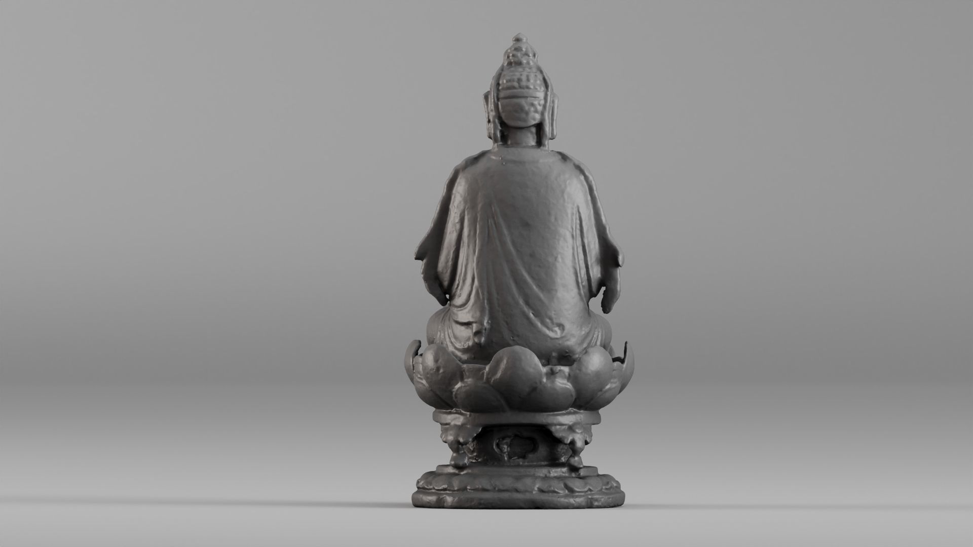 001580 Buddha Vairocana statue 11th century 3D model_11