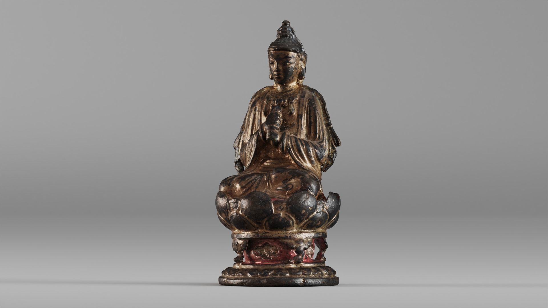 001580 Buddha Vairocana statue 11th century 3D model_3