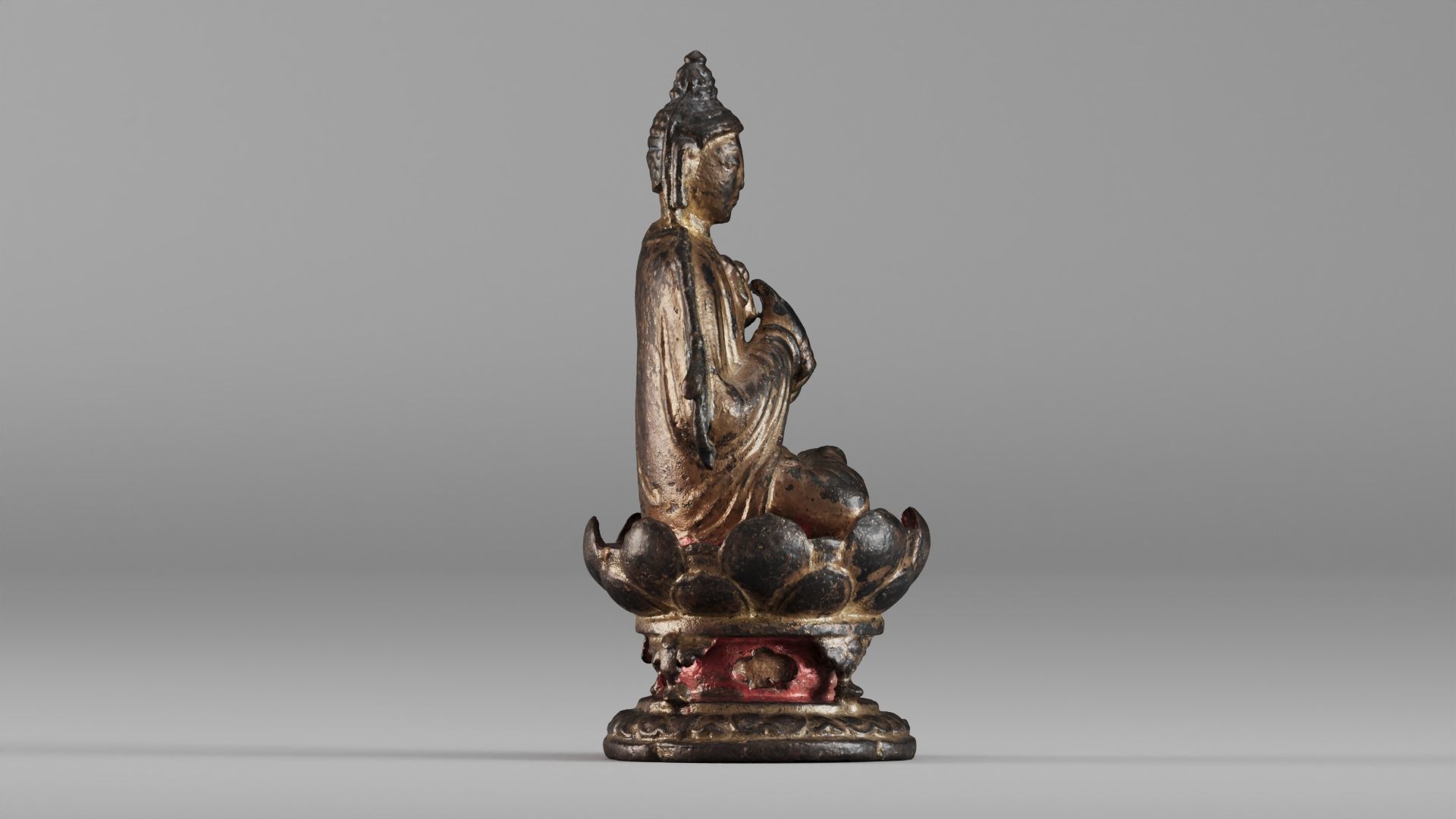 001580 Buddha Vairocana statue 11th century 3D model_14