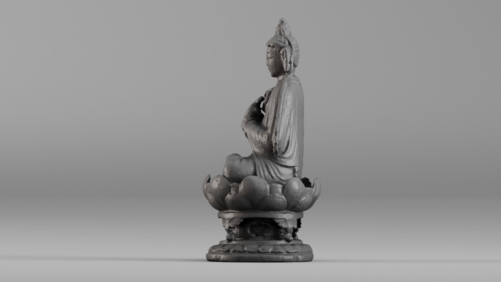 001580 Buddha Vairocana statue 11th century 3D model_8