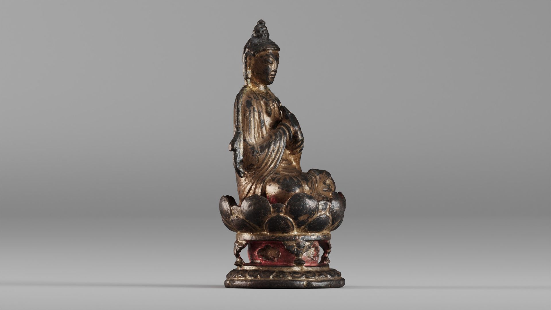 001580 Buddha Vairocana statue 11th century 3D model_16