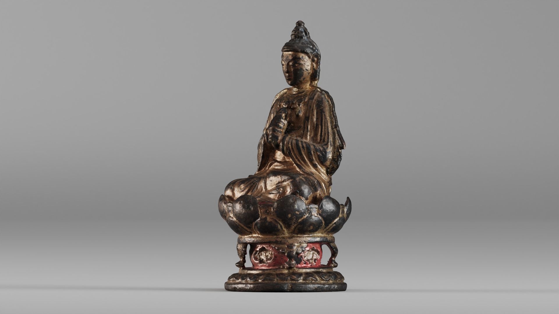 001580 Buddha Vairocana statue 11th century 3D model_5