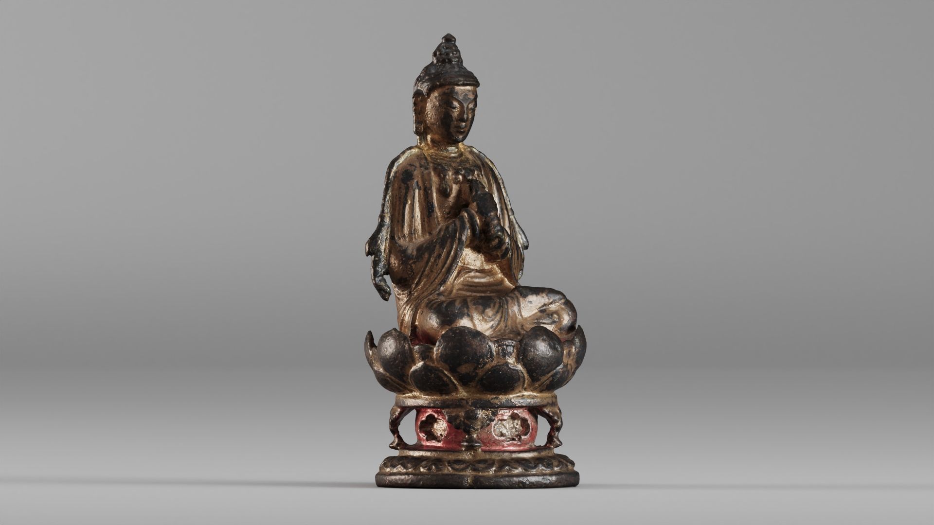 001580 Buddha Vairocana statue 11th century 3D model_17