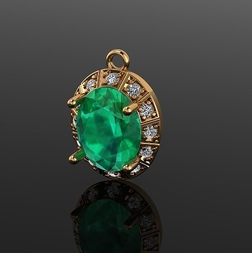 Pendant oval Model 6941 3D print model