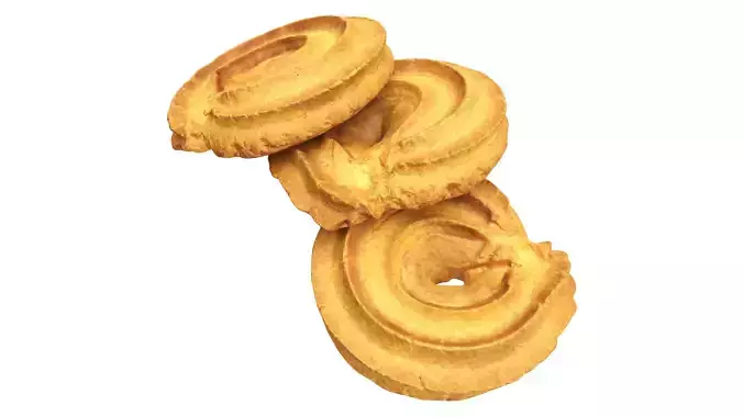 Butter cookie 3D model