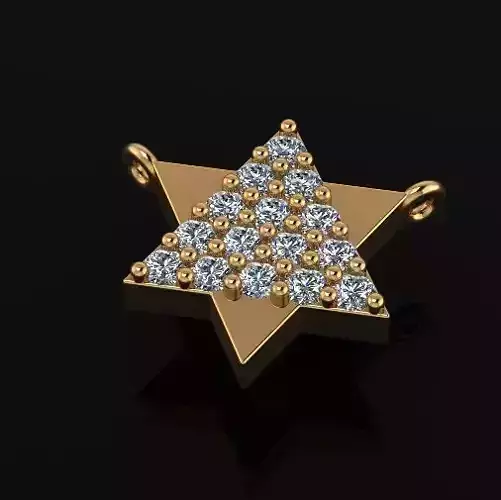 Star of David Pendant Model 6916 3D print model