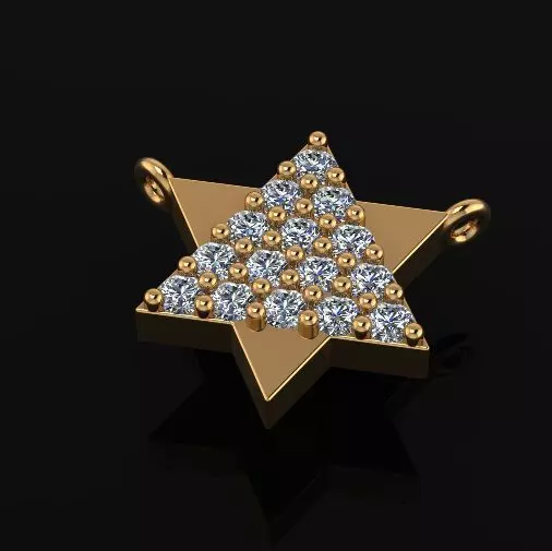 Star of David Pendant Model 6916 3D print model
