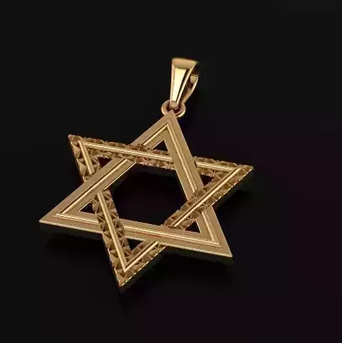 Star of David Pendant Model 6914