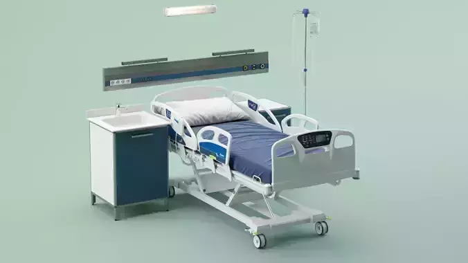 Hospital Room Equipment 3D model