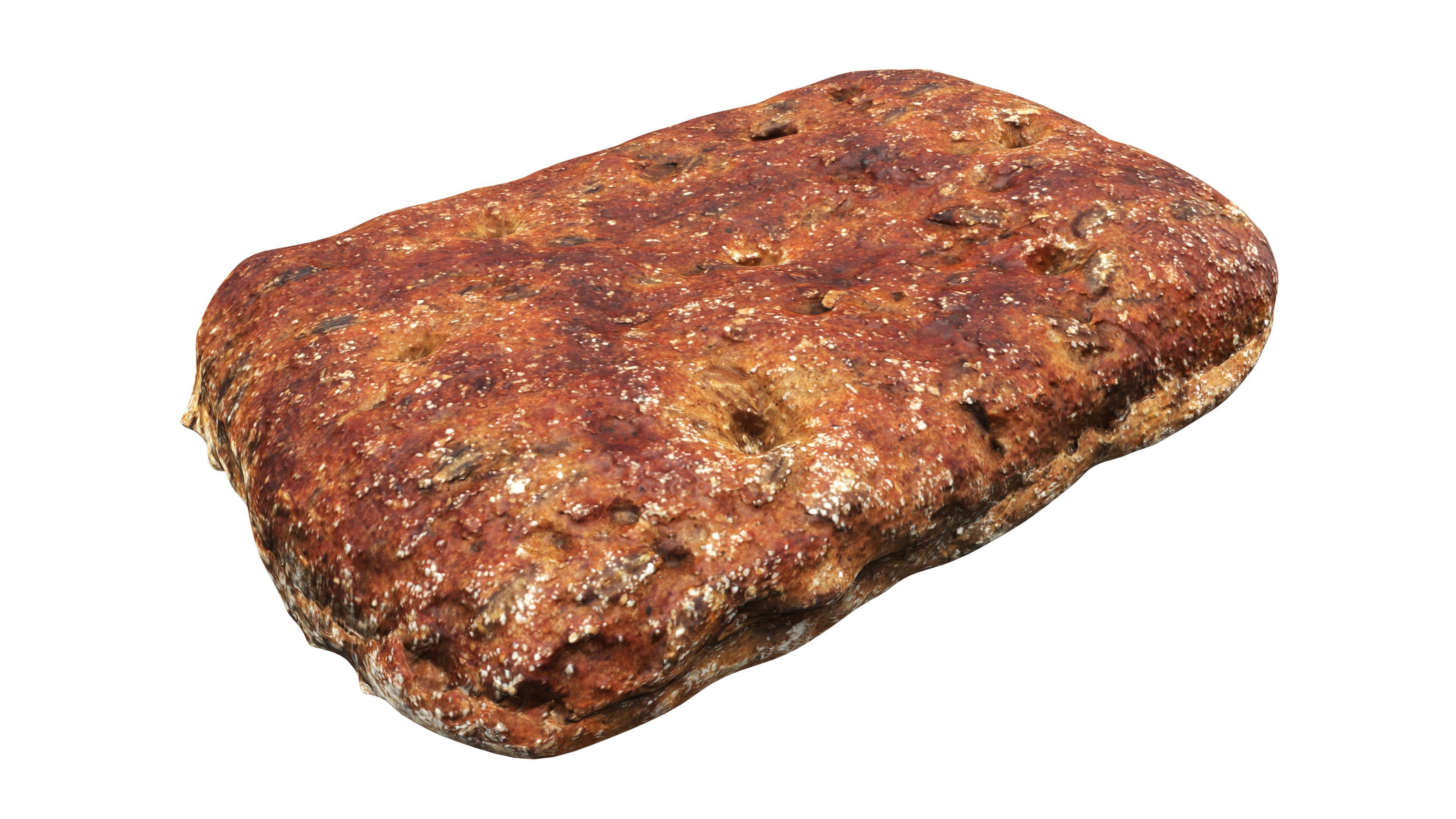 Flat rye bread for fast food 3D model_2