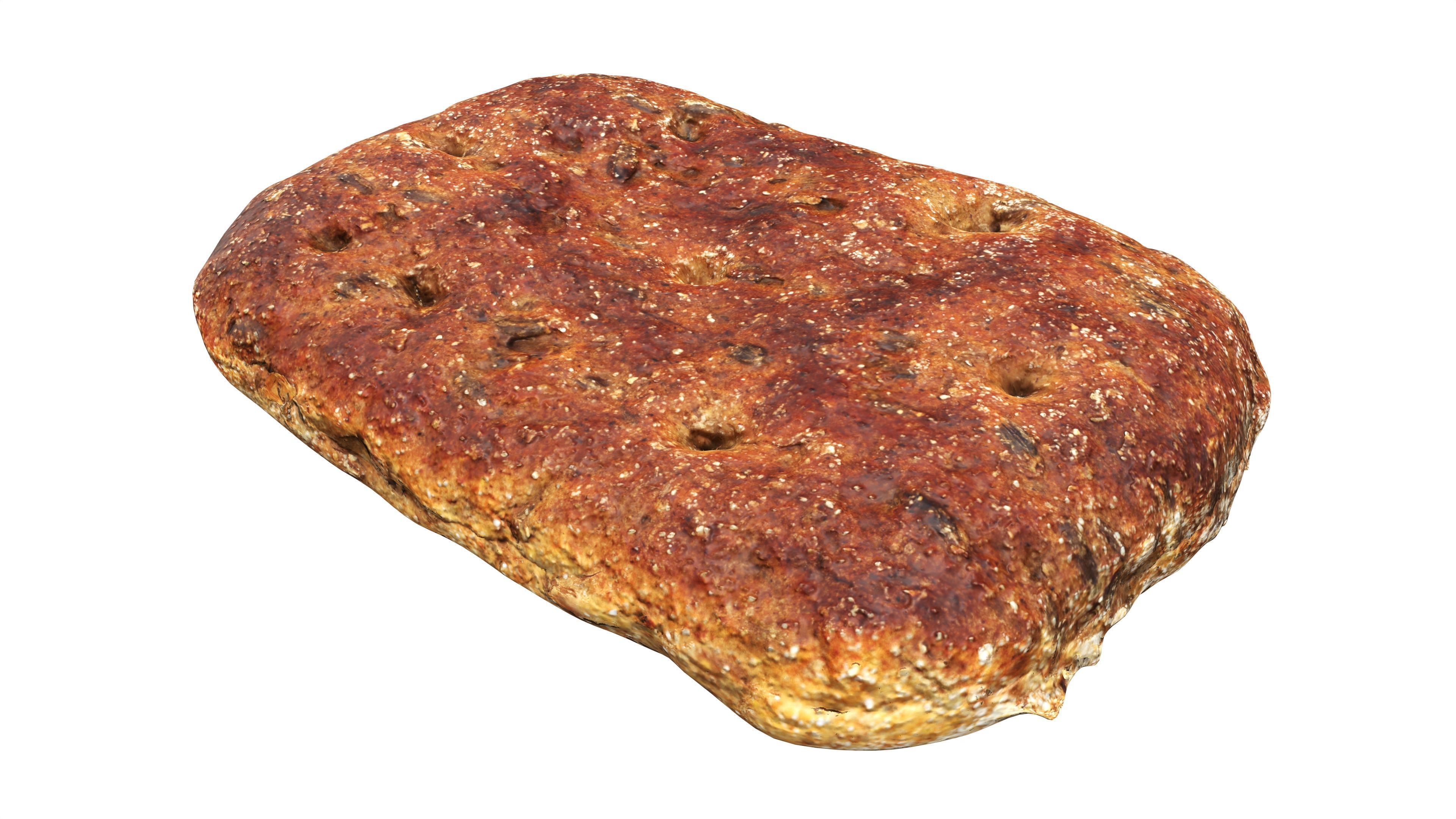 Flat rye bread for fast food 3D model_1