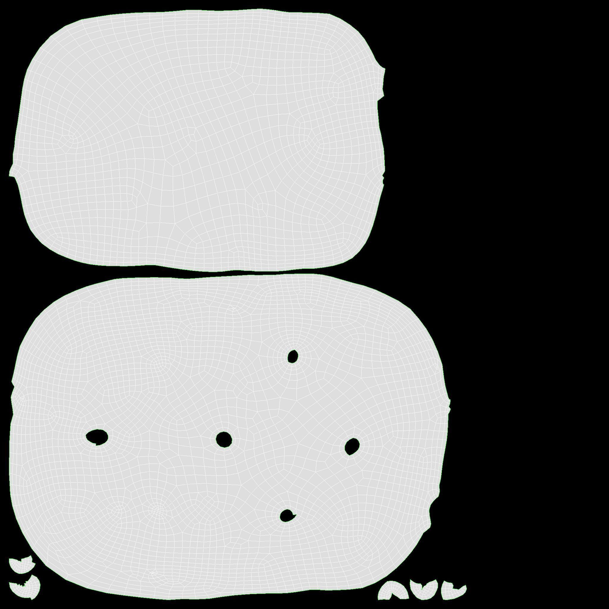 Flat rye bread for fast food 3D model_11