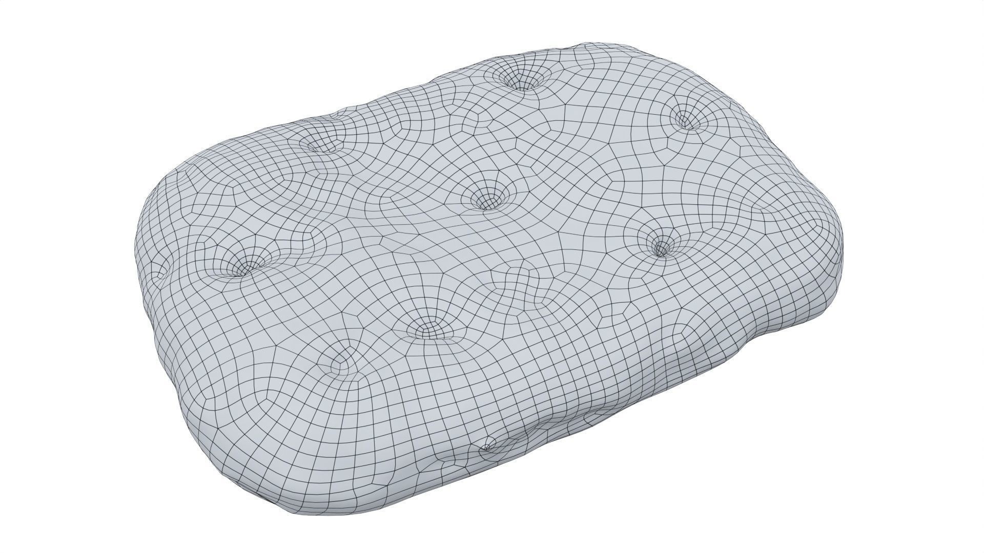 Flat rye bread for fast food 3D model_7