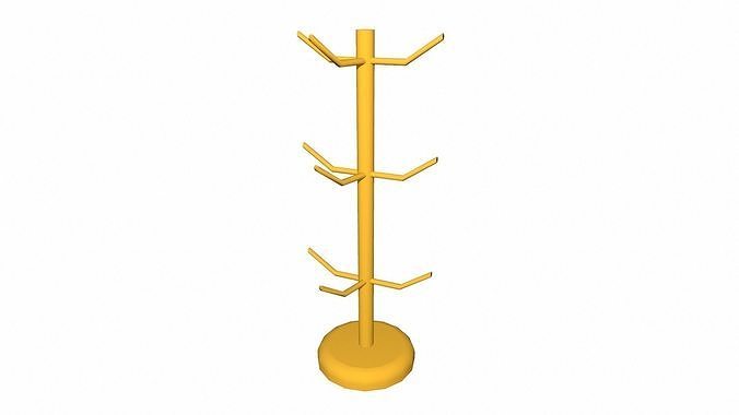 Wooden Stand Low-poly 3D model