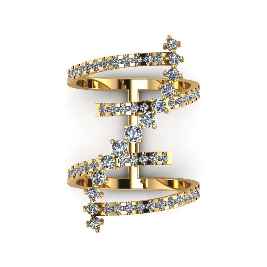 Jewelry 3D Models with render and 3dm stl -R-52 3D print model_12