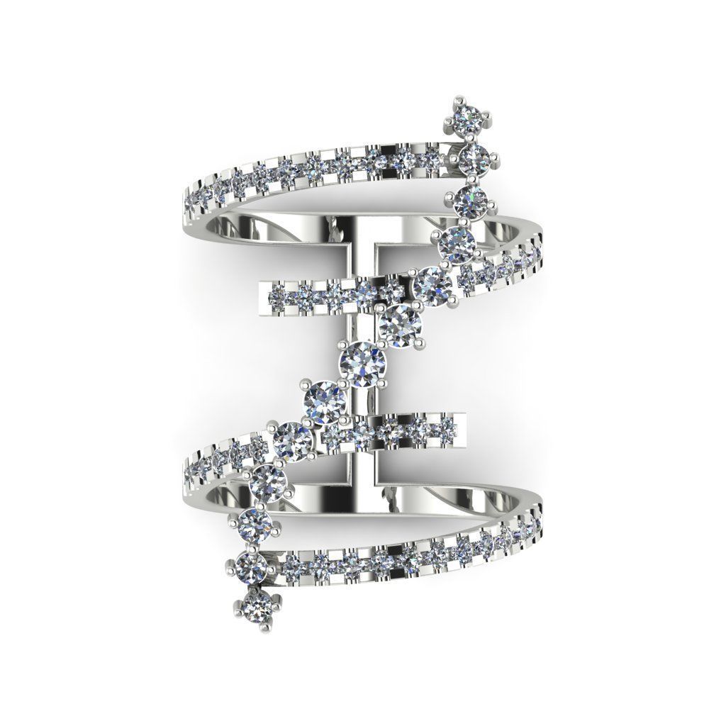 Jewelry 3D Models with render and 3dm stl -R-52 3D print model_11