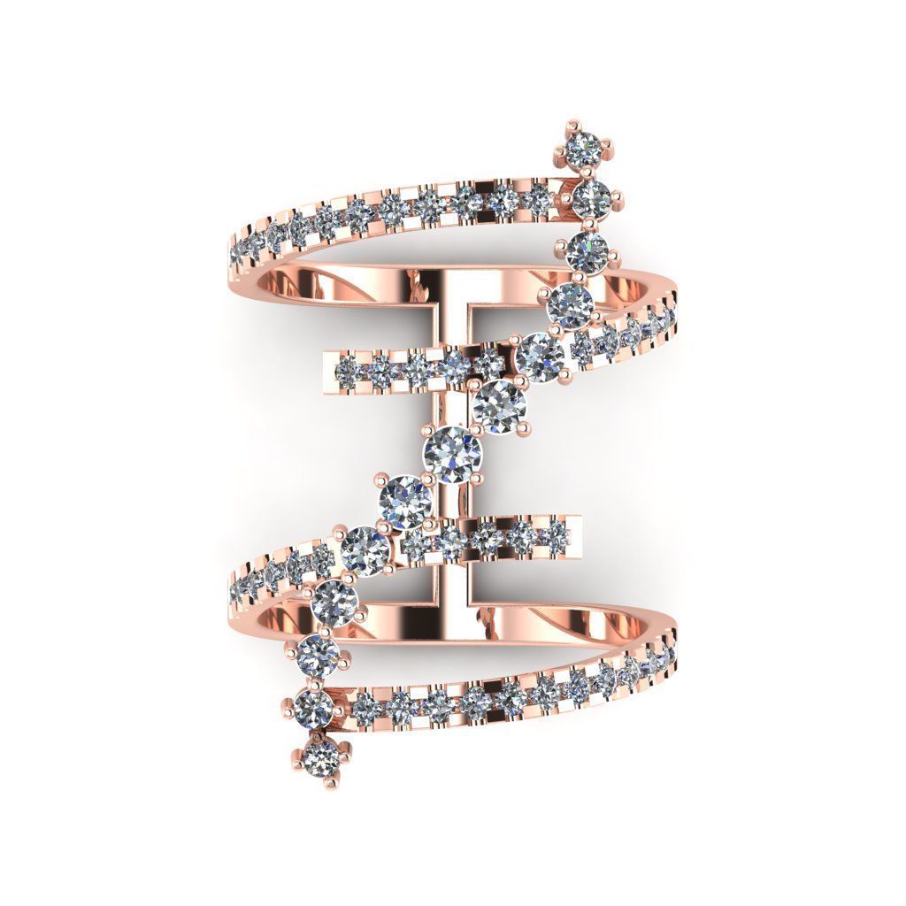 Jewelry 3D Models with render and 3dm stl -R-52 3D print model_10