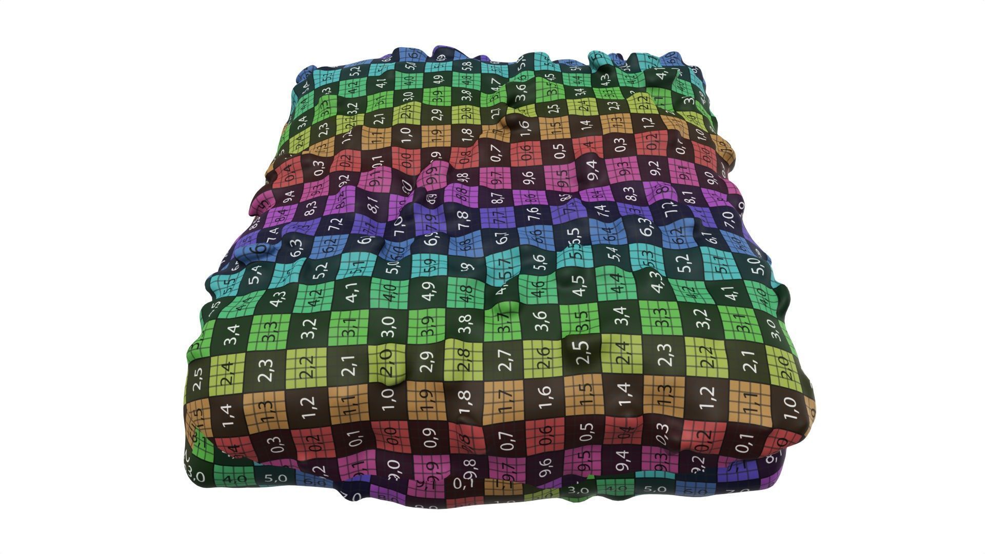 Flat wheat bread with seeds for fast food 3D model_8