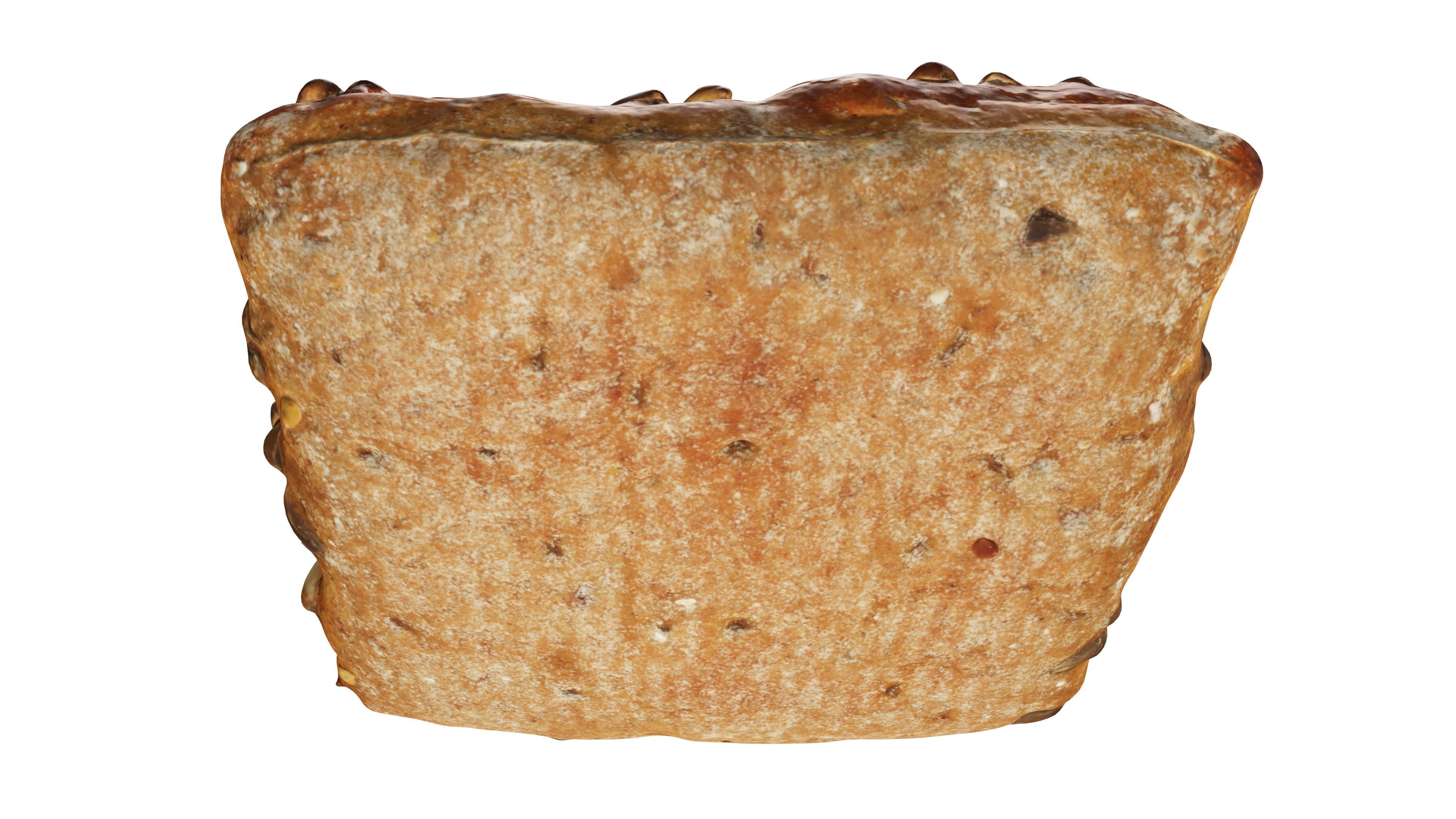 Flat wheat bread with seeds for fast food 3D model_3