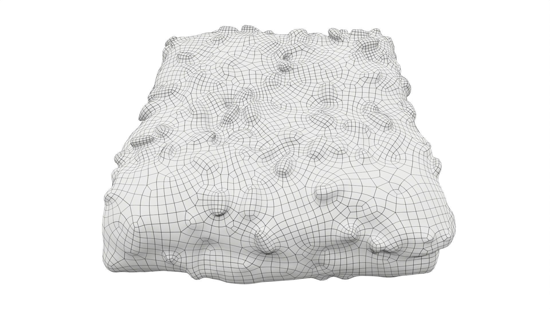 Flat wheat bread with seeds for fast food 3D model_6