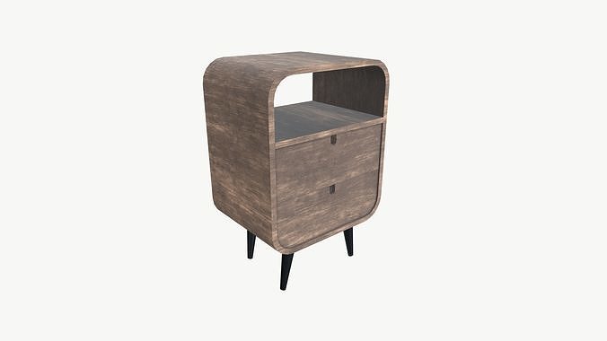 Bedside Table Low-poly 3D model