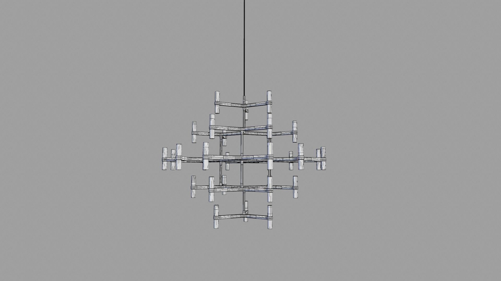 Suspension Lamp Low-poly 3D model_9
