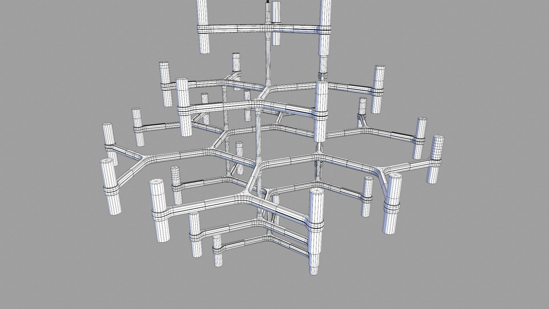 Suspension Lamp Low-poly 3D model_10