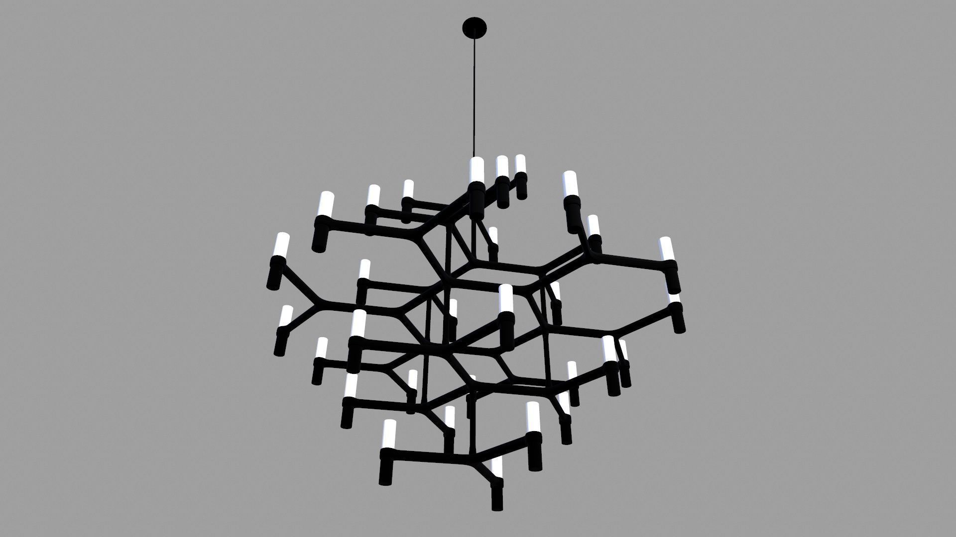 Suspension Lamp Low-poly 3D model_2