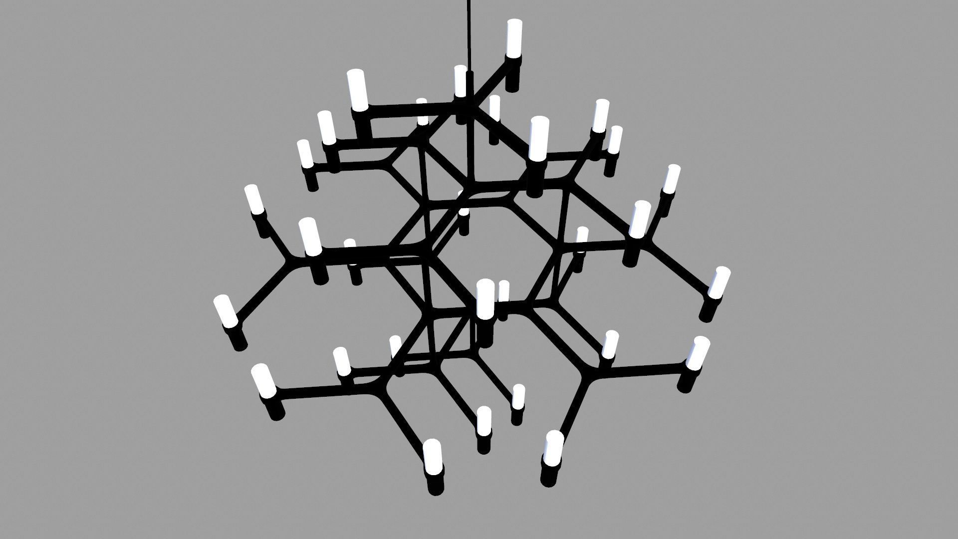 Suspension Lamp Low-poly 3D model_4