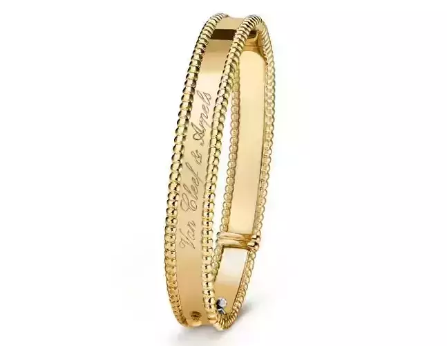 Perlee signature bracelet van cleef and arpels bangle 3D print model