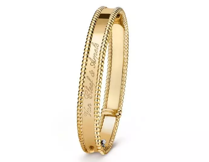 Perlee signature bracelet van cleef and arpels bangle 3D print model_5