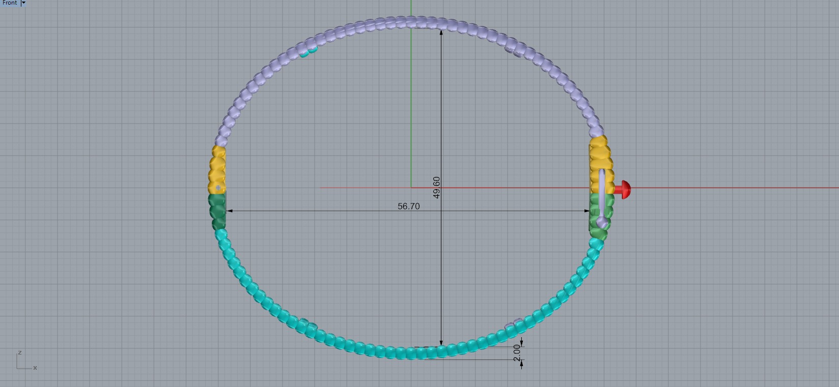 Perlee signature bracelet van cleef and arpels bangle 3D print model_8