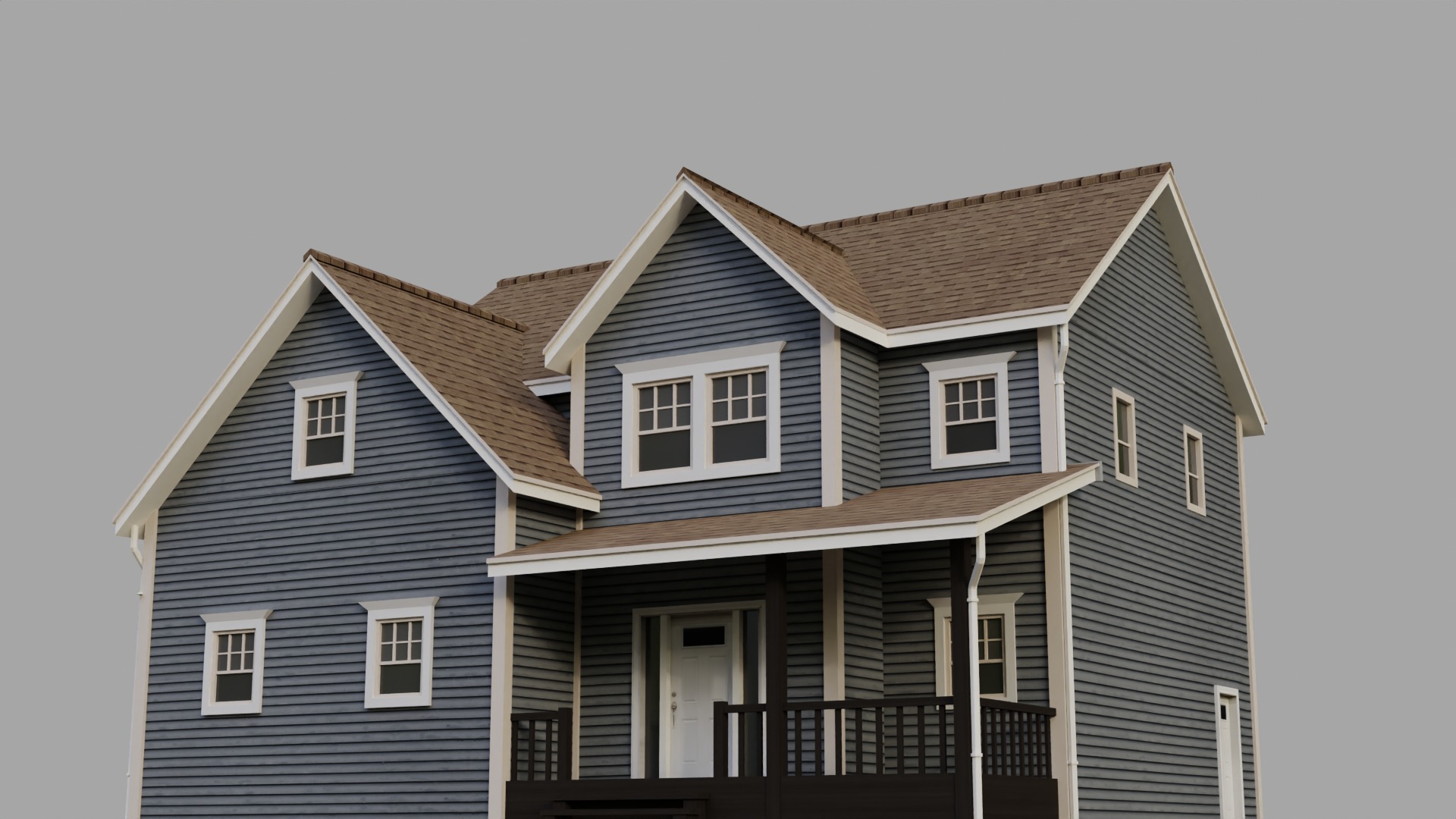 Low Poly house 16 Low-poly 3D model_2