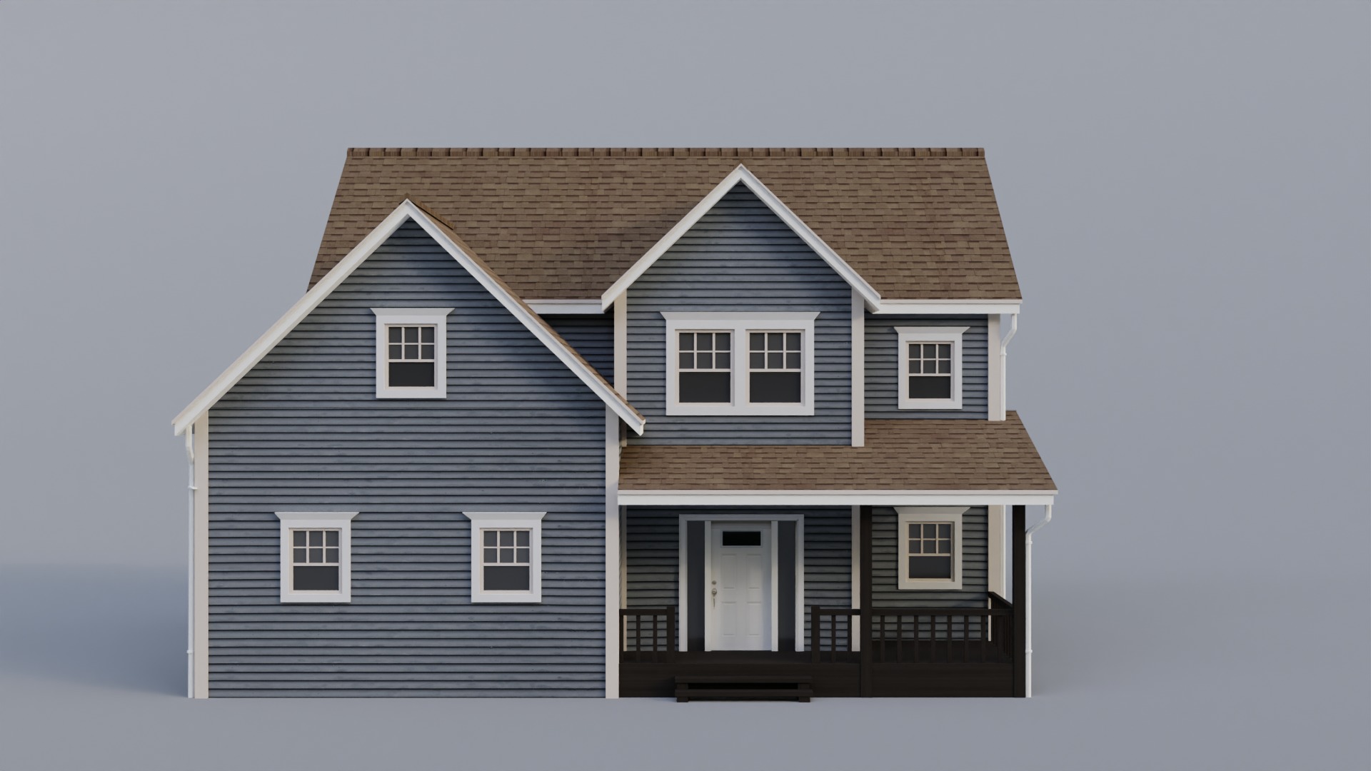 Low Poly house 16 Low-poly 3D model_3